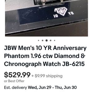 JBW MEN'S 10 YR ANNIVERSARY PHANTOM 1.96 CTW DIAMO